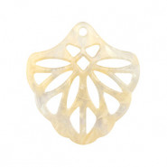 Bohemian resin hanger 40mm - Sand beige transparent